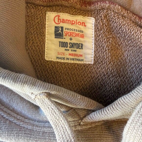 Champion x Todd Snyder Washed Hoodie Medium Vintage Wash Heritage Sportswear - Picture 2 of 10